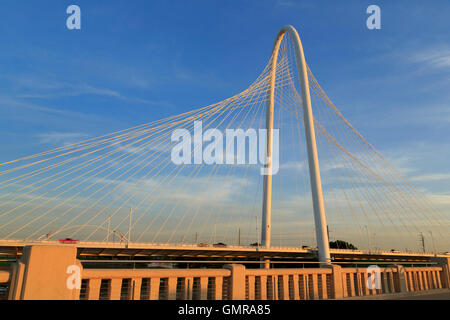 The Margaret Hunt Hill Bridge, Dallas, Texas, USA Stock Photo