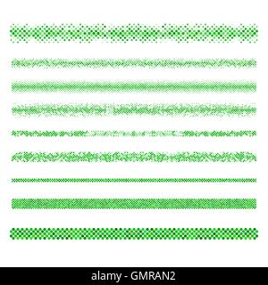 Design elements - green mosaic page dividers Stock Vector