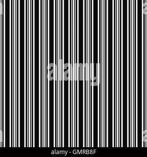 Seamless black and white barcode pattern Stock Vector