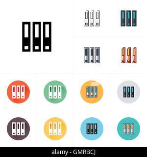File, folder, document icon Stock Vector