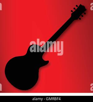 Electric Guitar Silhouette Stock Vector