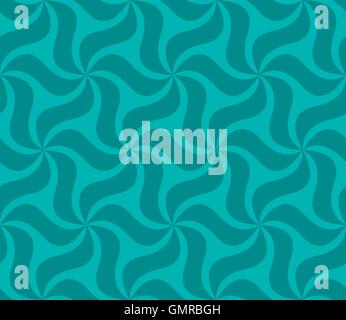 Seamless green and blue curved pattern wallpaper Stock Vector
