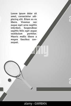 tennis racket symbol dark infographics Stock Vector