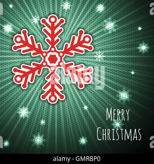 Bursting christmas background with snowflake Stock Vector