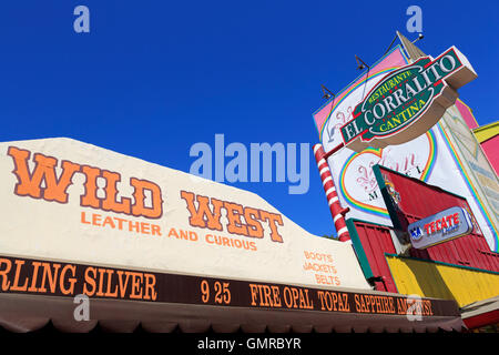 Leather store, Ensenada, Baja California, Mexico Stock Photo