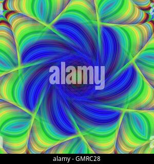 Blue and green abstract fractal background Stock Vector