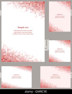 Red page corner design template Stock Vector