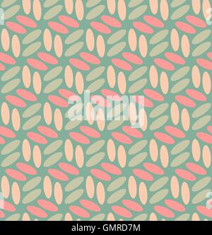 Vector Seamless  Rounded Ellipses In Pink And Teal Pattern Stock Vector