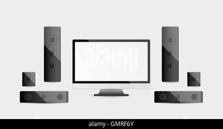 home cinema system Stock Vector