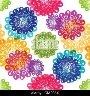Seamless floral colorful pattern Stock Vector