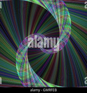 Abstract colorful spiral fractal background Stock Vector