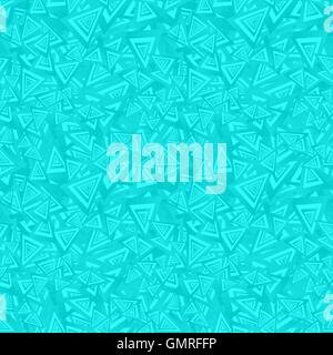 Cyan seamless triangle pattern background Stock Vector
