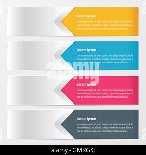 horizontal banner  yellow, blue, pink color Stock Vector