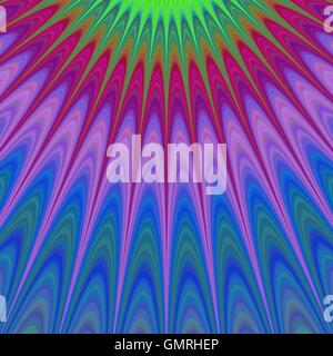 Multicolor fractal sun rays Stock Vector