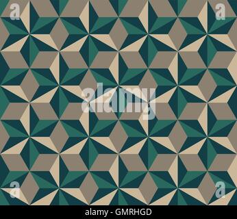 Vector Seamless  Hexagonal Triangles Rhombus Pattern Stock Vector