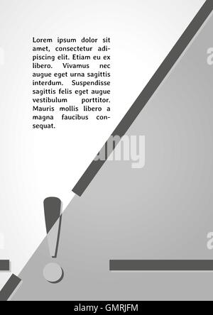 exclamation mark dark infographics Stock Vector