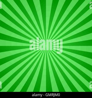 Green ray burst design background Stock Vector