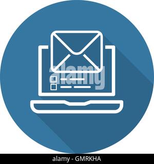Email Marketing Icon. Flat Design. Stock Vector