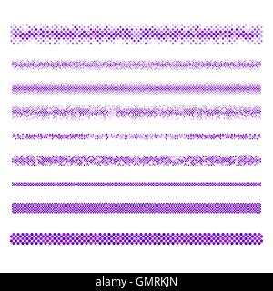 Design elements - purple page divider line set Stock Vector