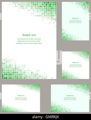 Green page corner design template Stock Vector