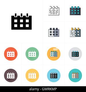 Calendar icons design Stock Vector