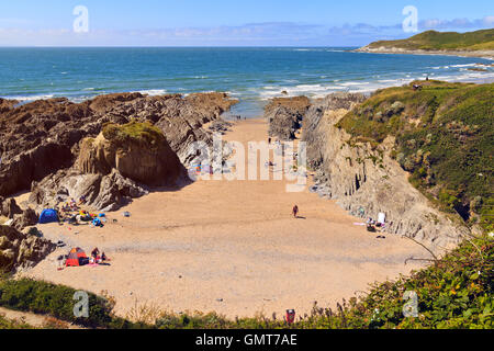 Burricane Beach on Woolacombe Bay Devon Stock Photo