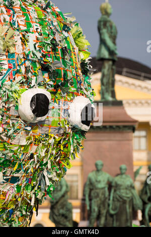 Meren elämät installation at the Night of the Arts festival on 25 August 2016 in Helsinki, Finland Stock Photo