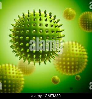 Daisy pollen, illustration. Stock Photo