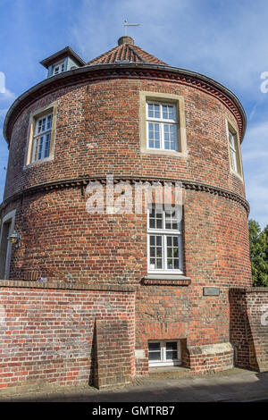 Old city wall with tower Pulverturm in Coesfeld, Germany Stock Photo