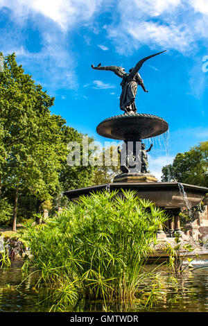 Bethesda Fountain in Central Park in New York City Stock Photo