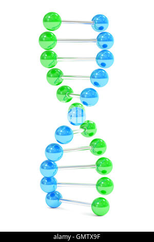 DNA, 3D rendering isolated on white background Stock Photo