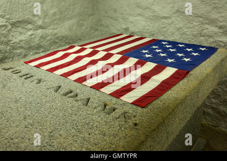 President John Adams crypt, United First Parish Church, Quincy, Massachusetts Stock Photo