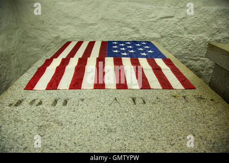 President John Adams crypt, United First Parish Church, Quincy, Massachusetts Stock Photo