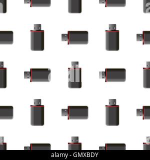 Memory Stick Seamless Pattern Stock Vector