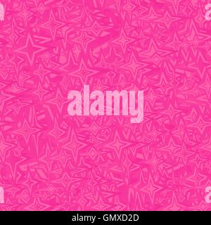 Vector pink star seamless pattern Isolated on white background Stock ...