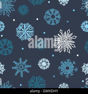 snowflakes seamless ornament Stock Vector