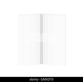 white blank spiral paper book Stock Vector