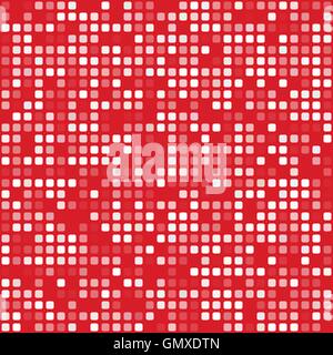 Red square pixel mosaic background Stock Vector