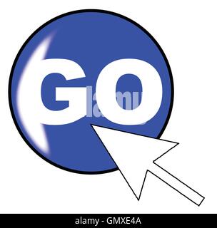 Computer Icon Go Stock Vector