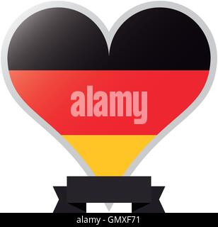 german flag emblem icon Stock Vector