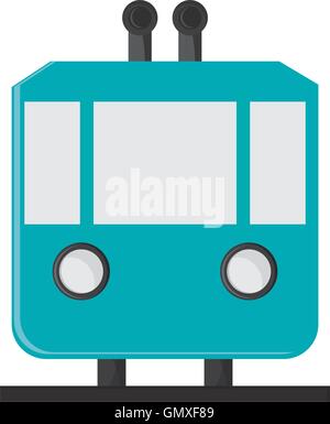tramway frontview icon Stock Vector