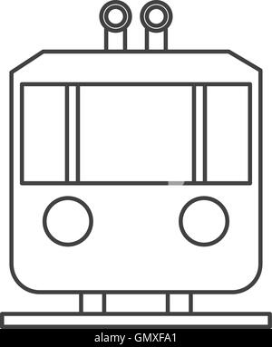 tramway frontview icon Stock Vector