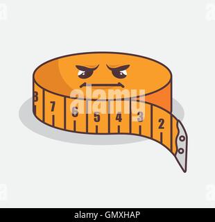tape measure sewing character icon Stock Vector