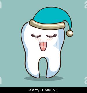 human tooth character icon Stock Vector