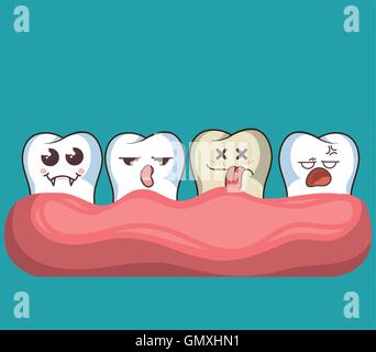human tooth character icon Stock Vector