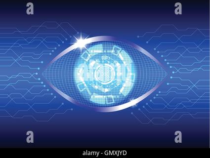 eye technology Stock Vector