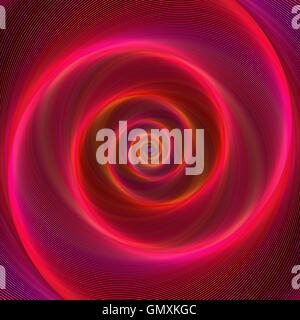 Red neon light spiral design background Stock Vector