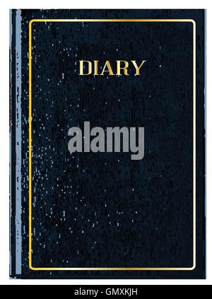 Black Diary Cover Stock Vector