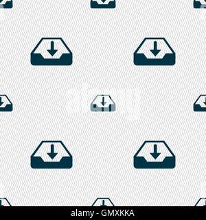 Restore icon sign. Seamless pattern with geometric texture. Vector Stock Vector