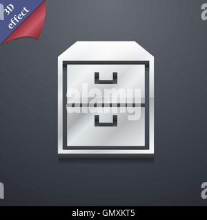 nightstand icon symbol. 3D style. Trendy, modern design with space for your text Vector Stock Vector